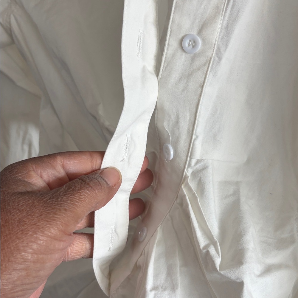 Athena White Ruched Blouse - Picture 5 of 7